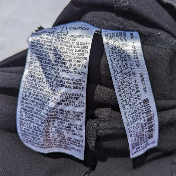 Zara Vegan Leather Black Pants with  Zip Up Front Ankles - Size Small - Picture 9 of 9